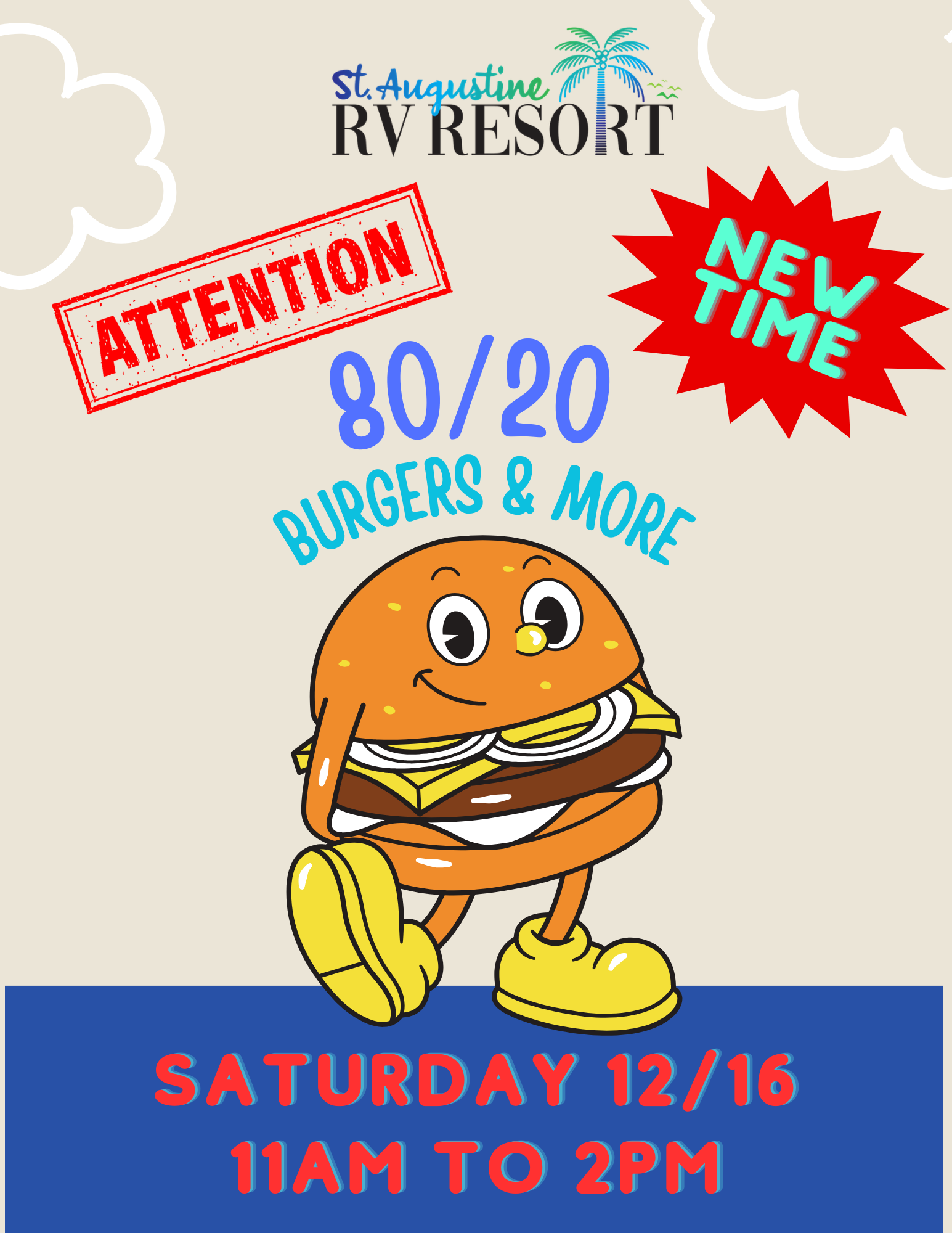 White Minimalist National Hamburger Day Flyer