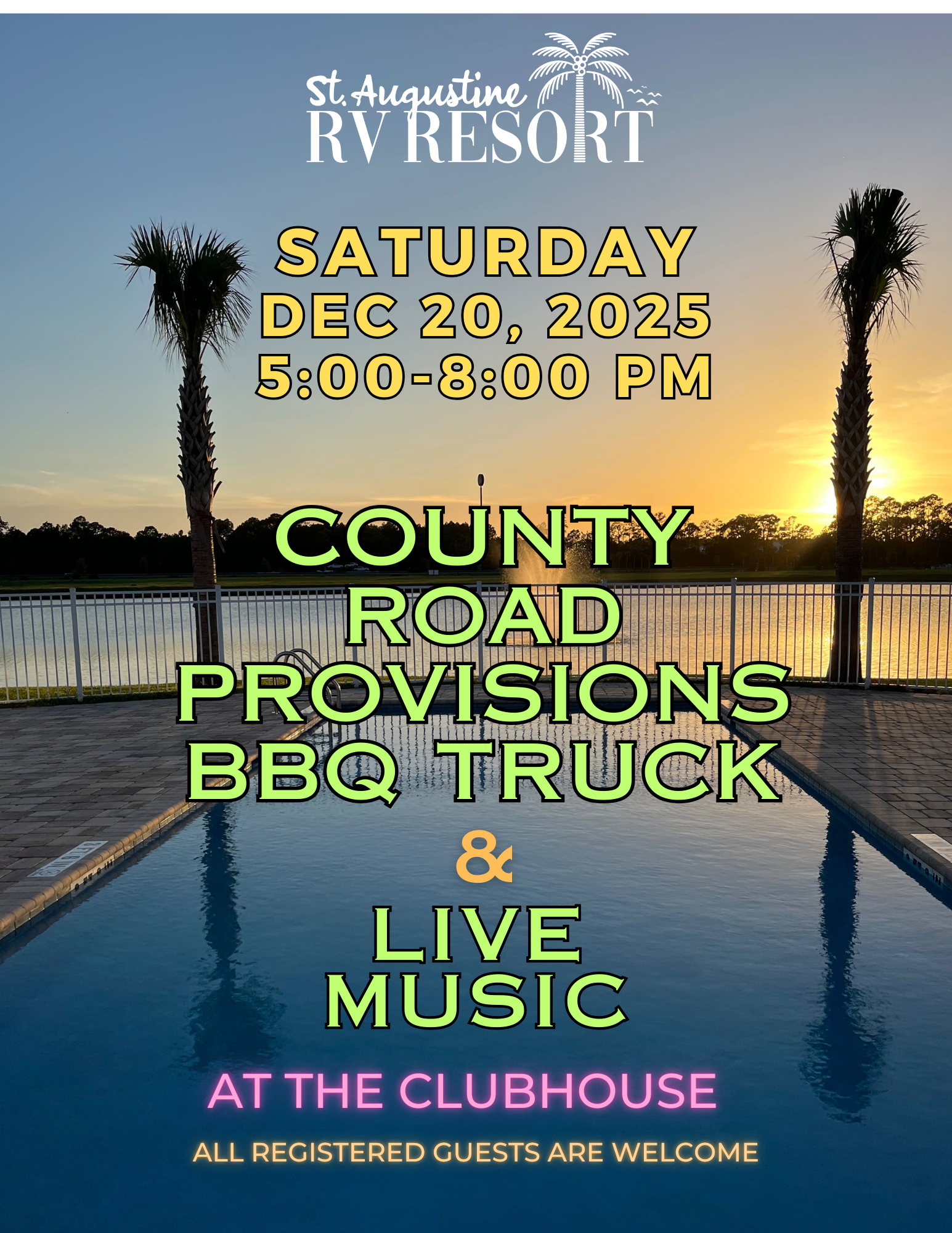Saturday 12/20 Food & Live Music 5pm to 8pm