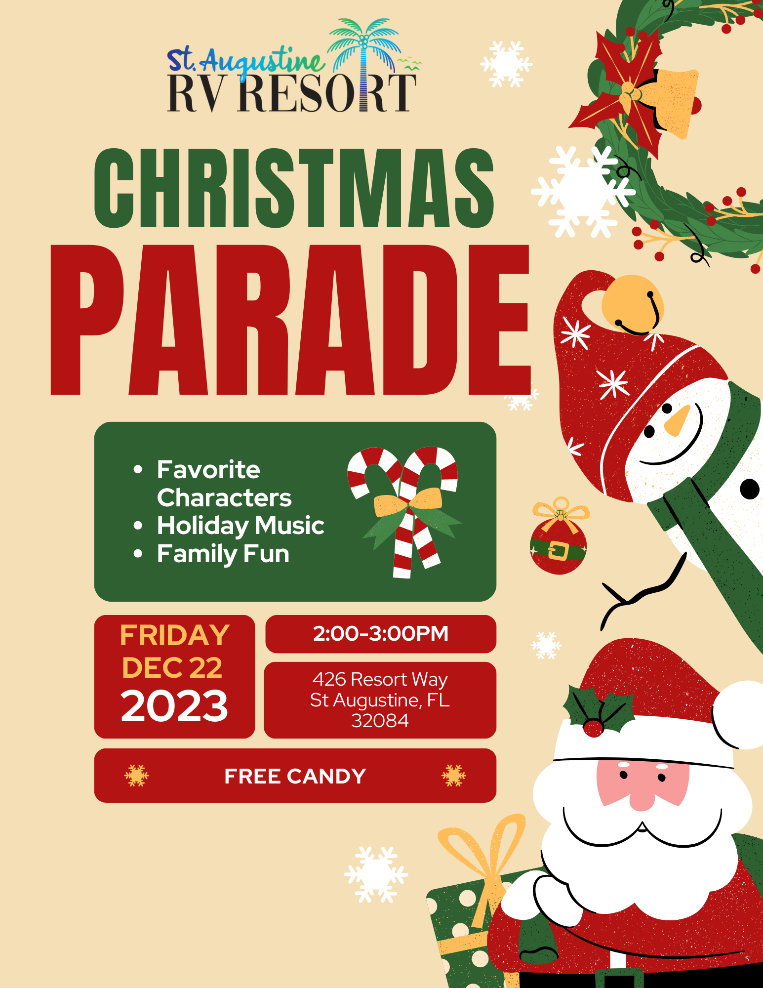 Christmas Parade! Friday 12/22 2:00-3:00pm