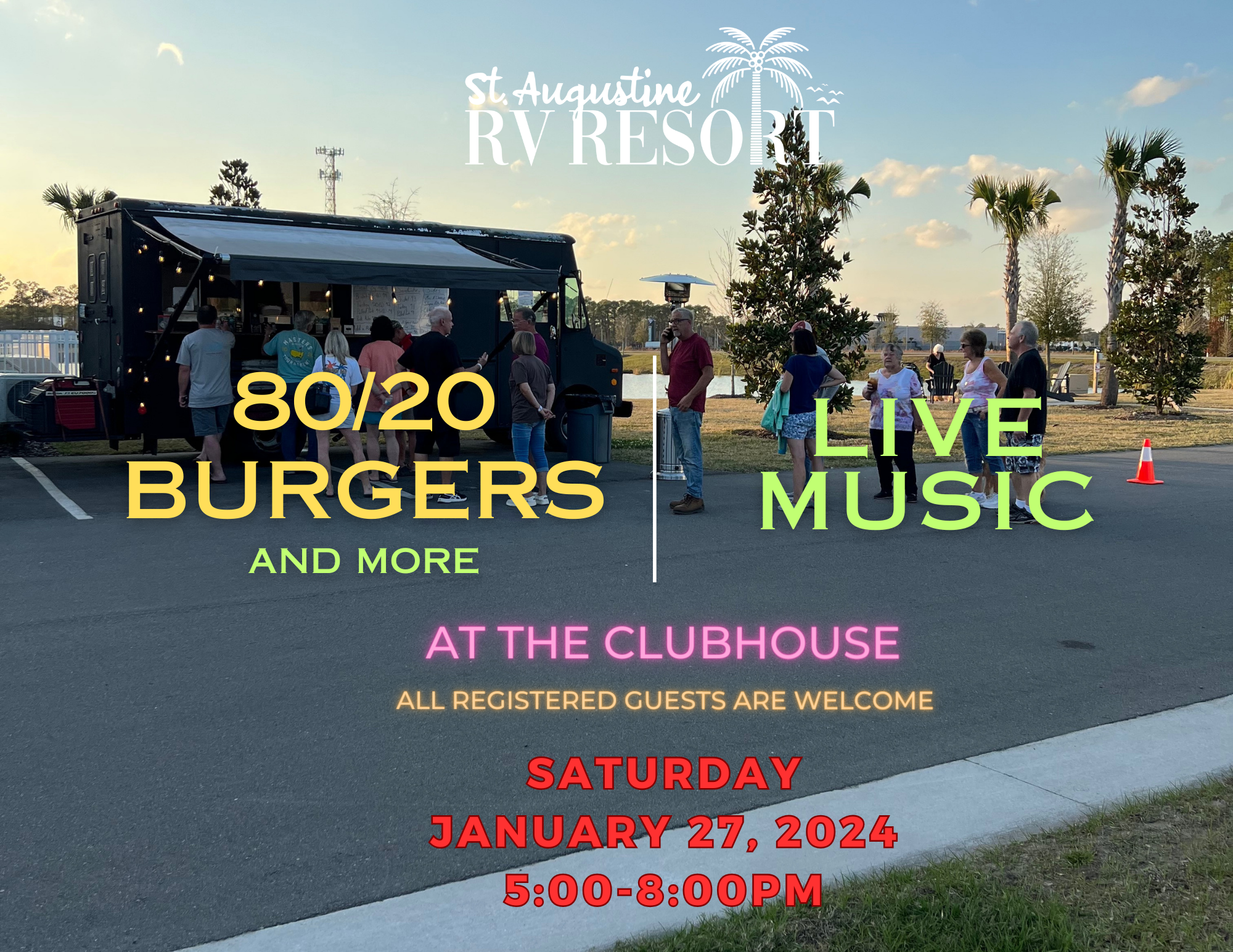 80/20 Burgers & More with Live Music Sat 1/27