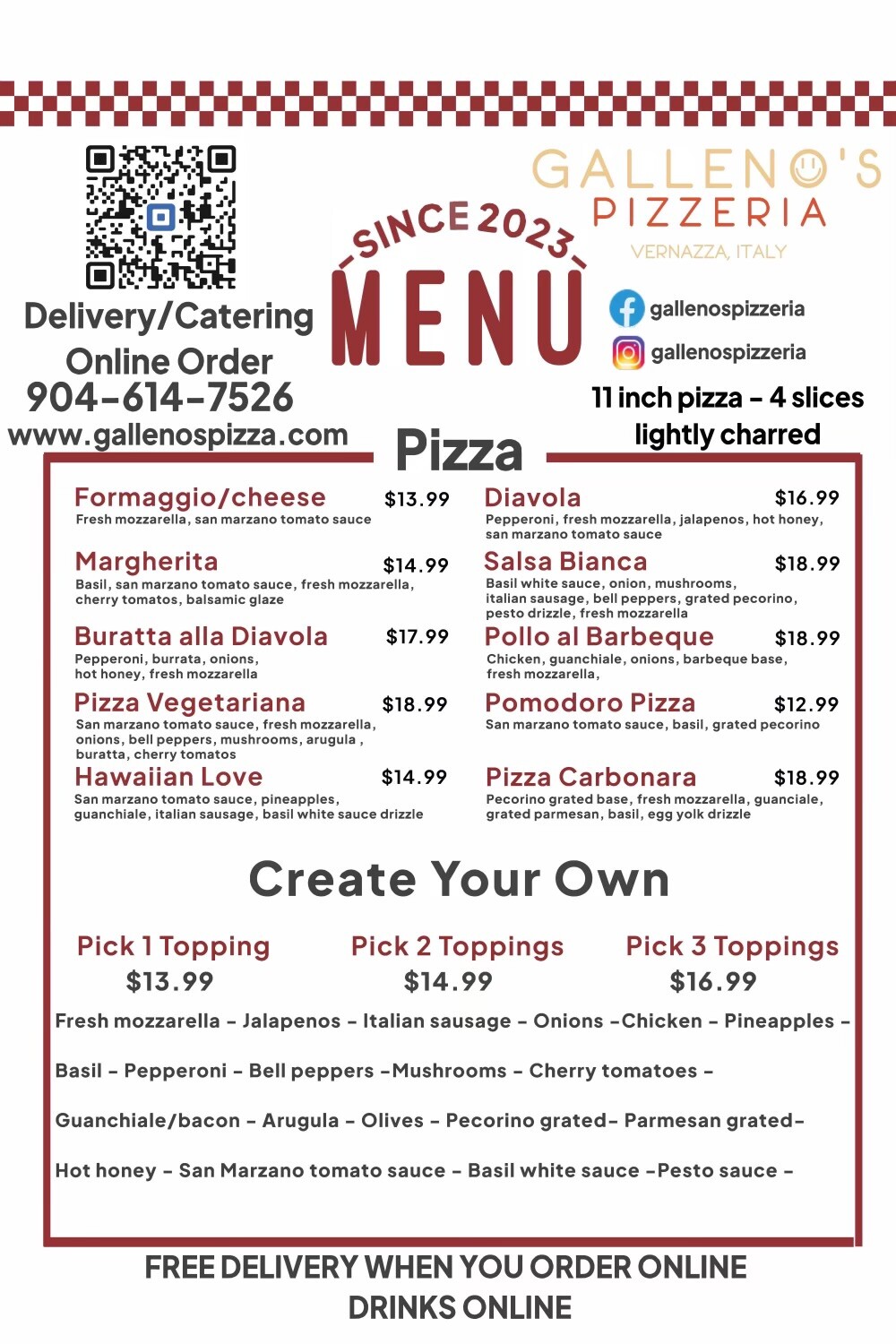 Food Truck Menu 9/1/24