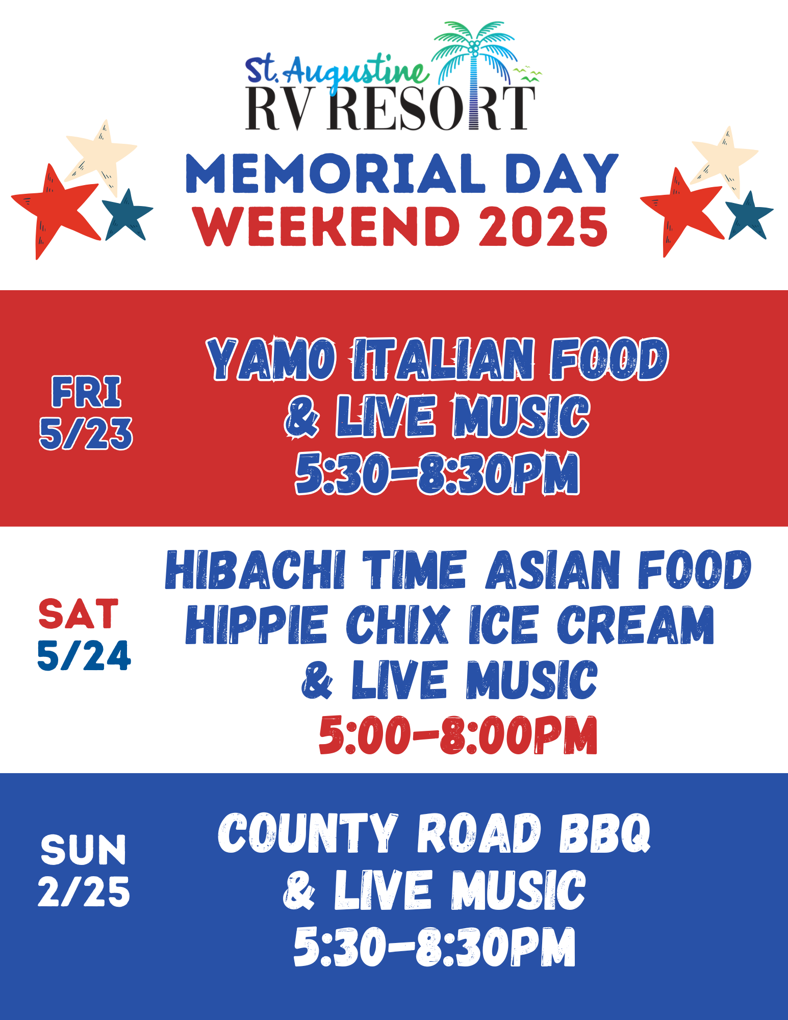 Memorial Day Weekend 2025 Food - Music Events