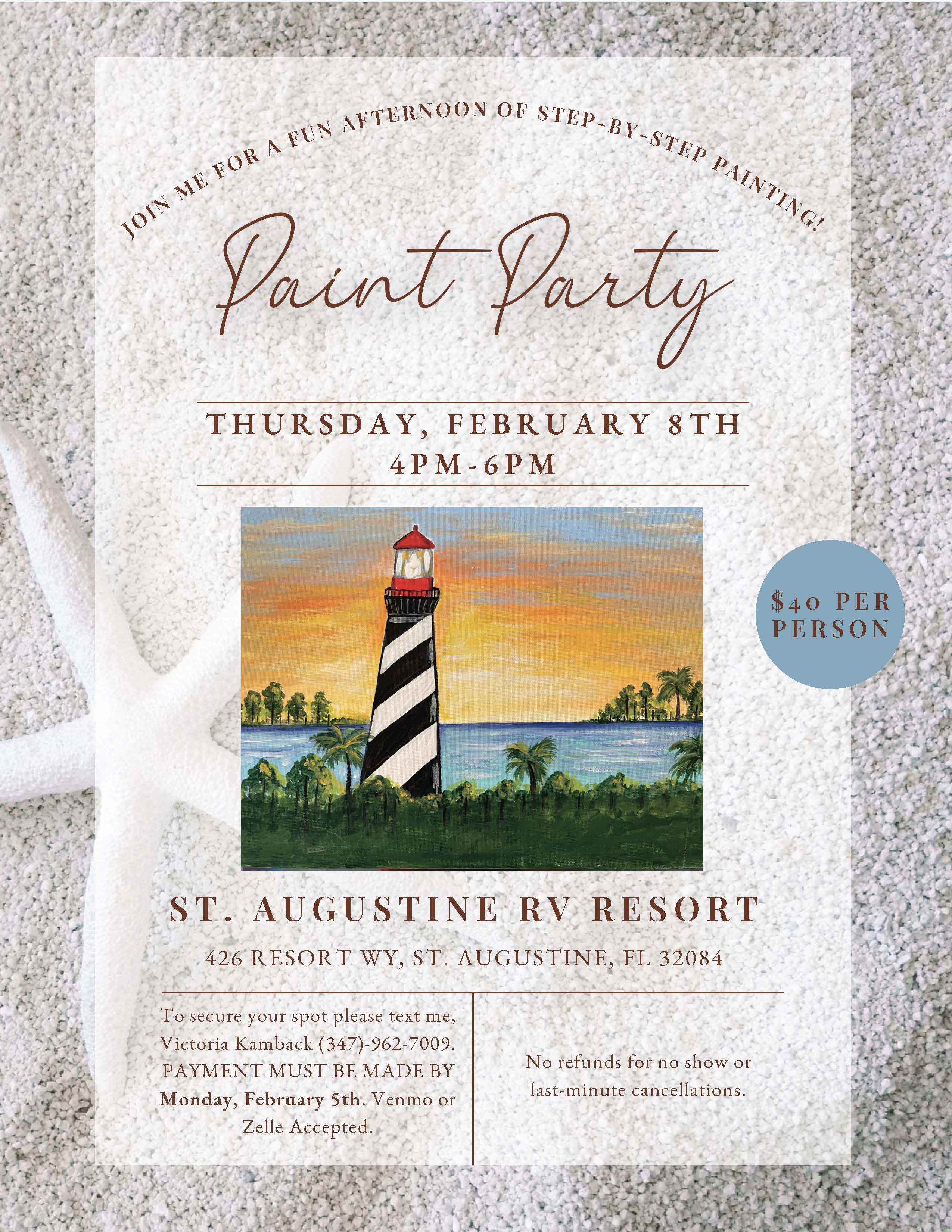 Painting Party - Feb 8 2024 4-6pm $40.00