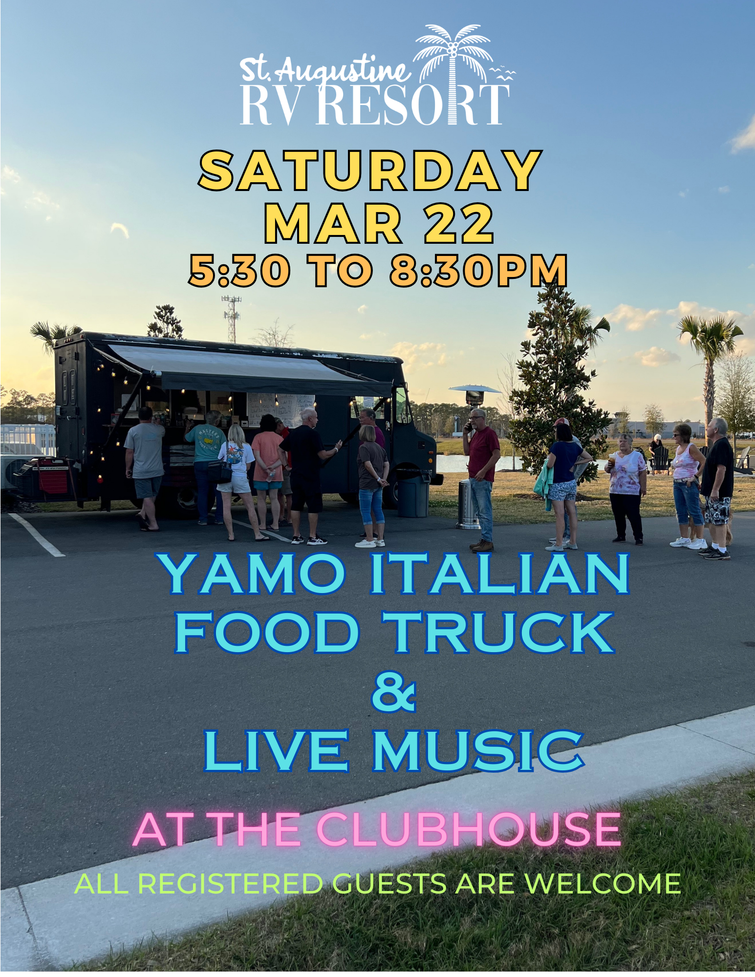 Italian Food Truck & Live Music Saturday 3/22/25 5:30-8:30pm