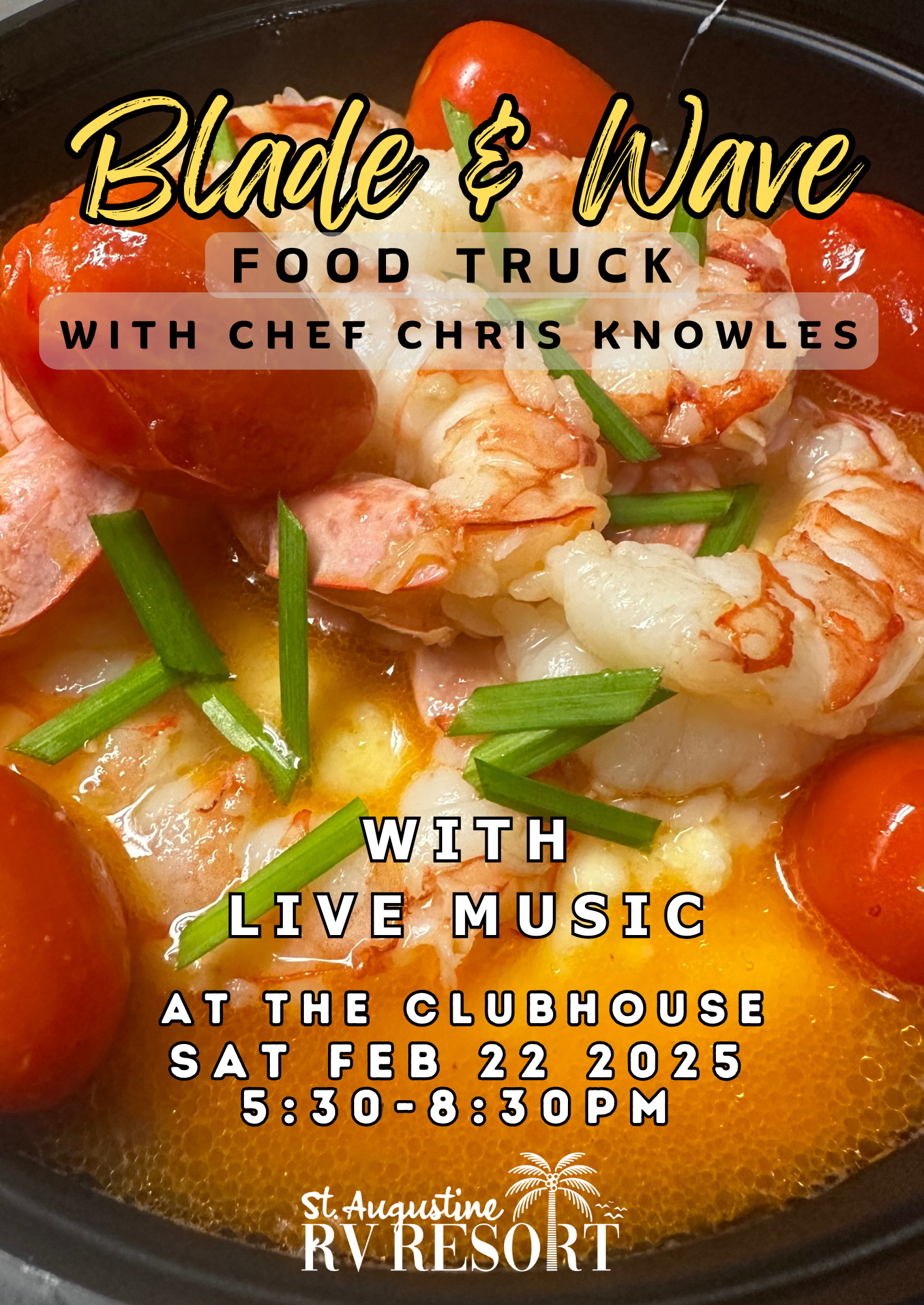 Blade & Wave Food Truck w Chef Knowles Sat 2/22