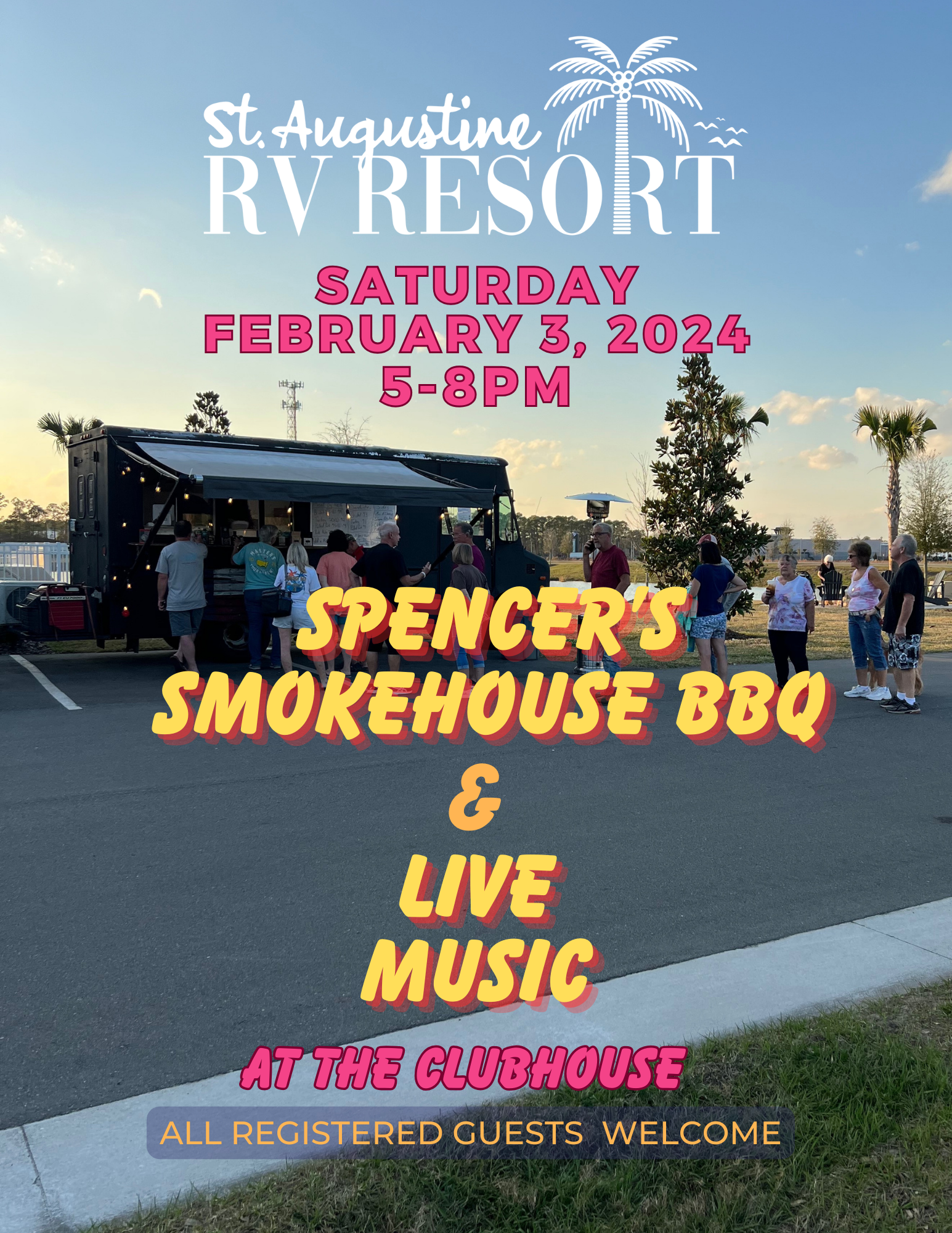 BBQ Food Truck and Live Music Saturday 2/3/24