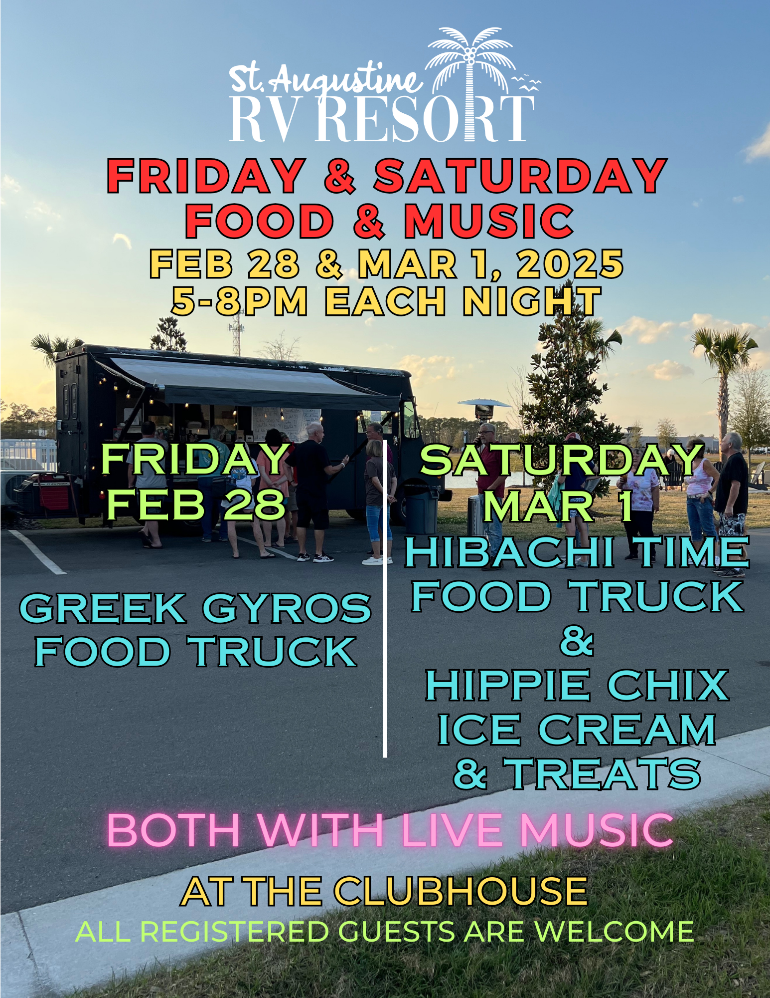 Weekend Food Trucks & Live Music Fri 2/8 & Sat 3/1 5-8pm each night